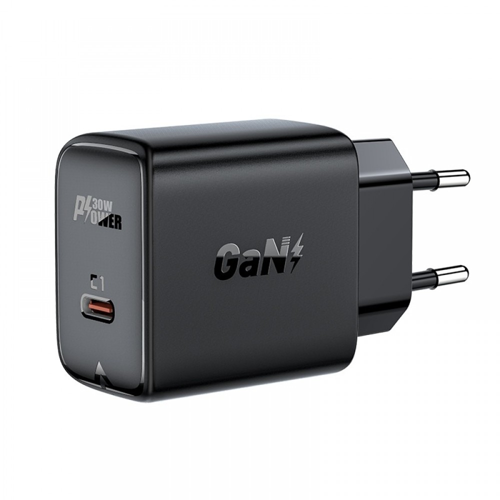 Pakrovėjas-įkroviklis buitinis Acefast A21 30W GaN USB-C juodas
