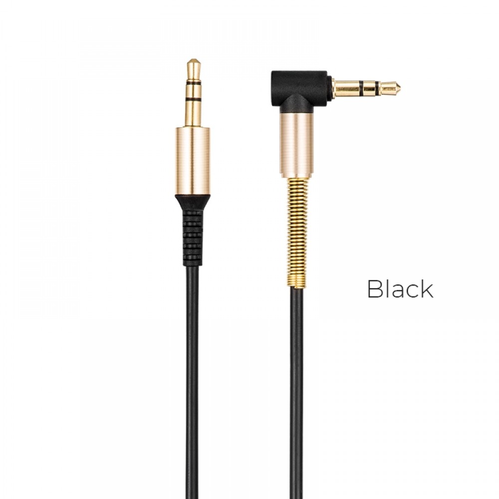 Juodas audio adapteris Hoco UPA02 AUX 3,5mm į 3,5mm