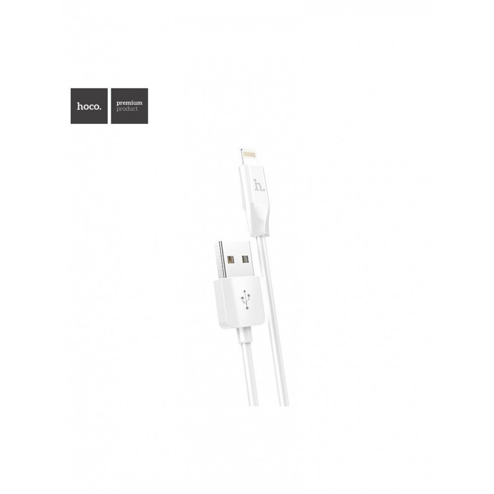 Baltas USB kabelis HOCO X1 lightning 2m