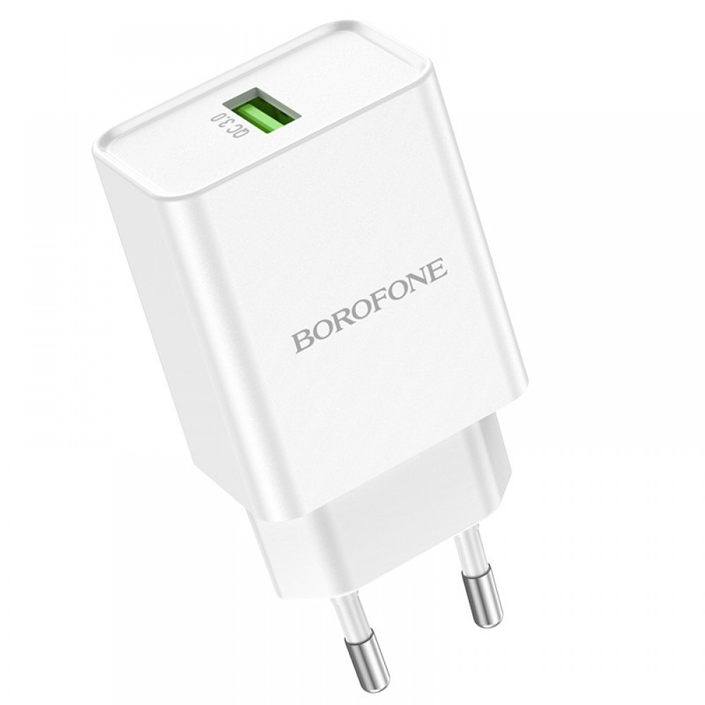 Įkroviklis buitinis Borofone BN5 QC 3.0 18W, baltas