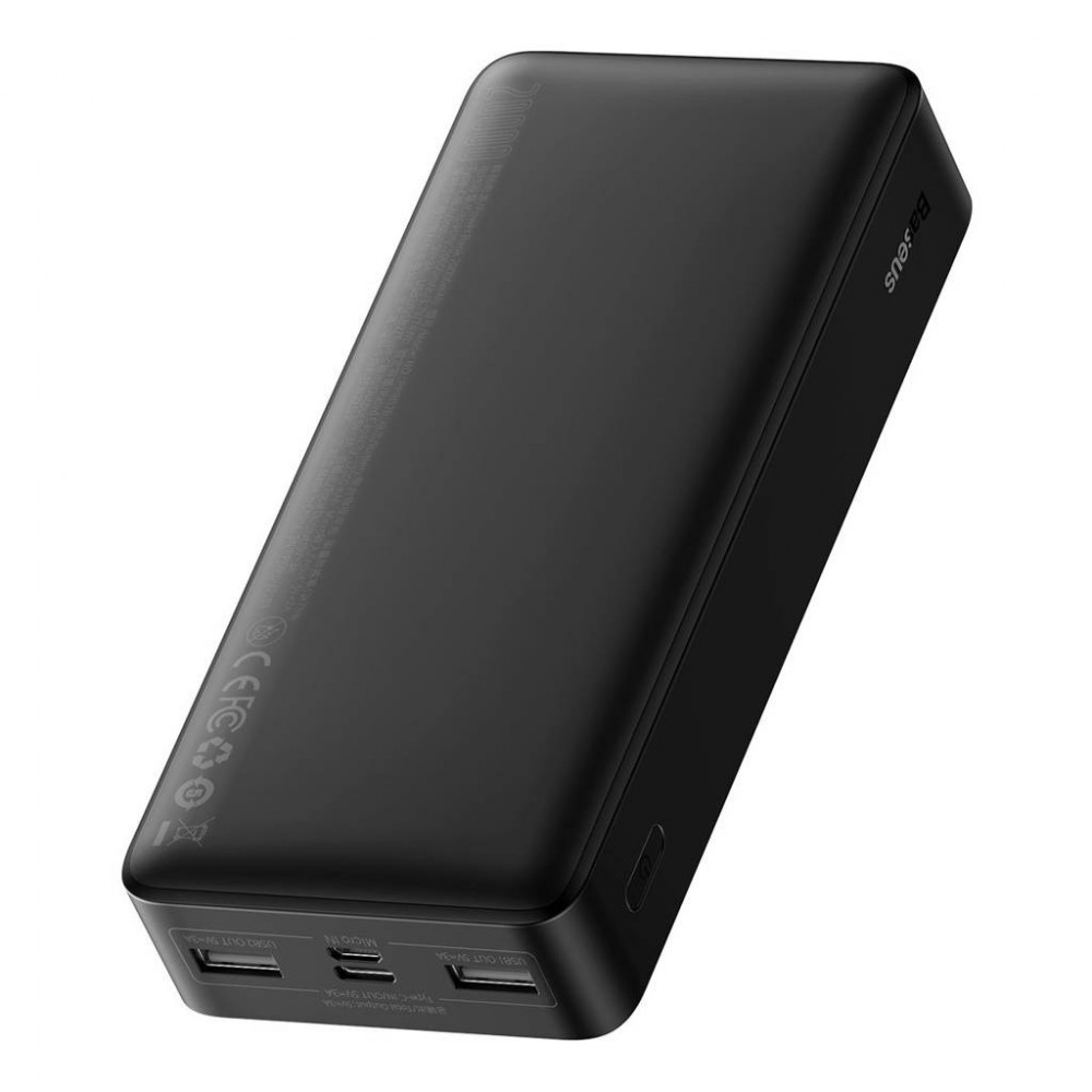 Išorinė baterija Power Bank Baseus Bipow Type-C PD+2xQuick Charge 3.0 15W 20000mAh su ekranu juoda PPBD050101