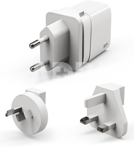 Silicon Power travel adapter USB/USB-C QM16 20W, white