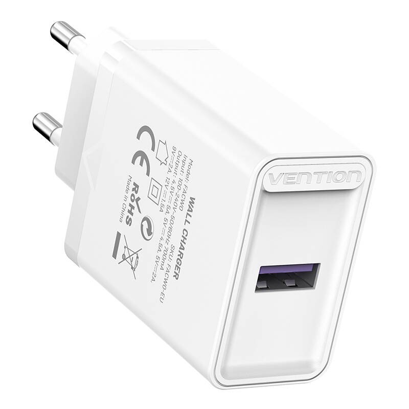 "Vention FACW0-EU" USB tinklo įkroviklis 22,5 W (baltas)
