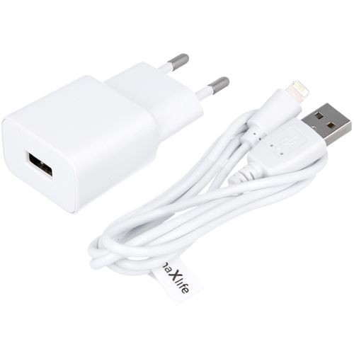 "Maxlife MXTC-01" USB įkroviklis + "Lightning" laidas 1 m