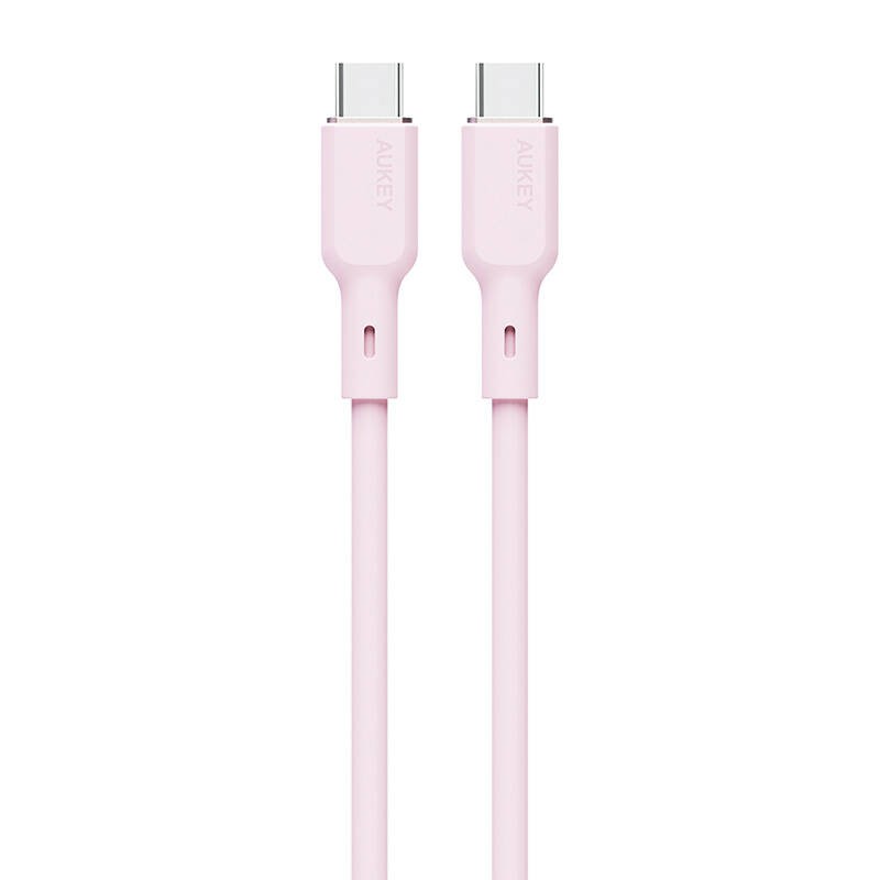 USB-C į USB-C kabelis "Aukey CB-SCC102", 100 W, 1,8 m (rožinis)