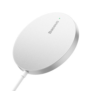 "Baseus Simple Mini3" magnetinis belaidis įkroviklis 15 W (sidabrinis)