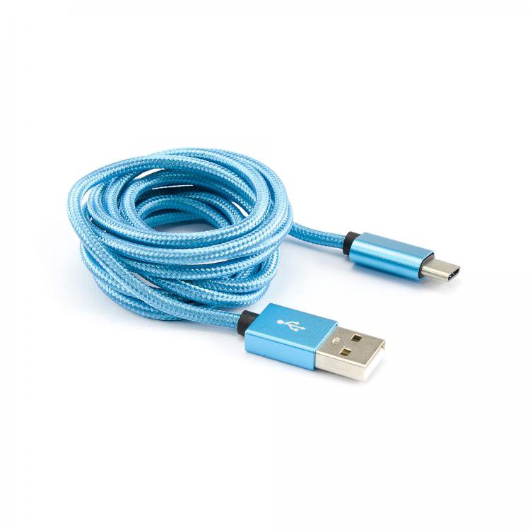 Kabelis Sbox USB->Type C M/M 1.5m CTYPE-1.5BL blue