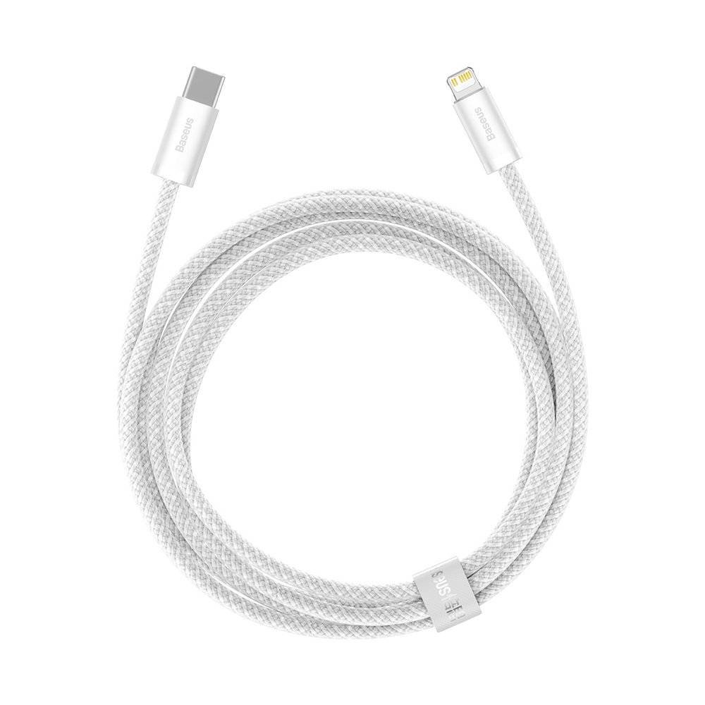 Greito įkrovimo ir duomenų kabelis Baseus C tipas-Lightning 20W 2m, baltas