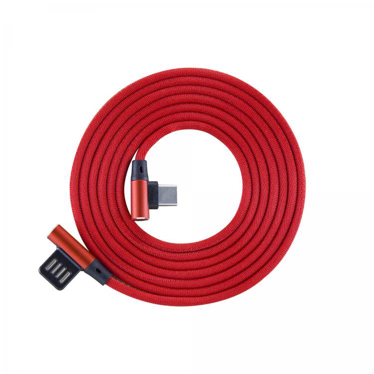Mob. telefono kabeli Sbox USB->Type-C 90 m/m 1.5m Type-C-90R strawberry red