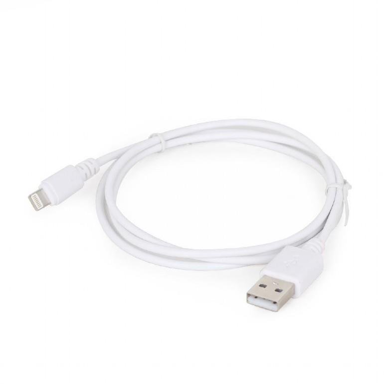 Mob. telefono kabelis GEMBIRD LIGHTNING TO USB2 2M White (CC-USB2-AMLM-2M-W)