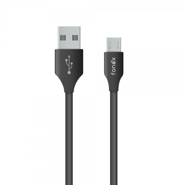 Data Cable USB to Micro USB 12W 1.5m By Fonex Black