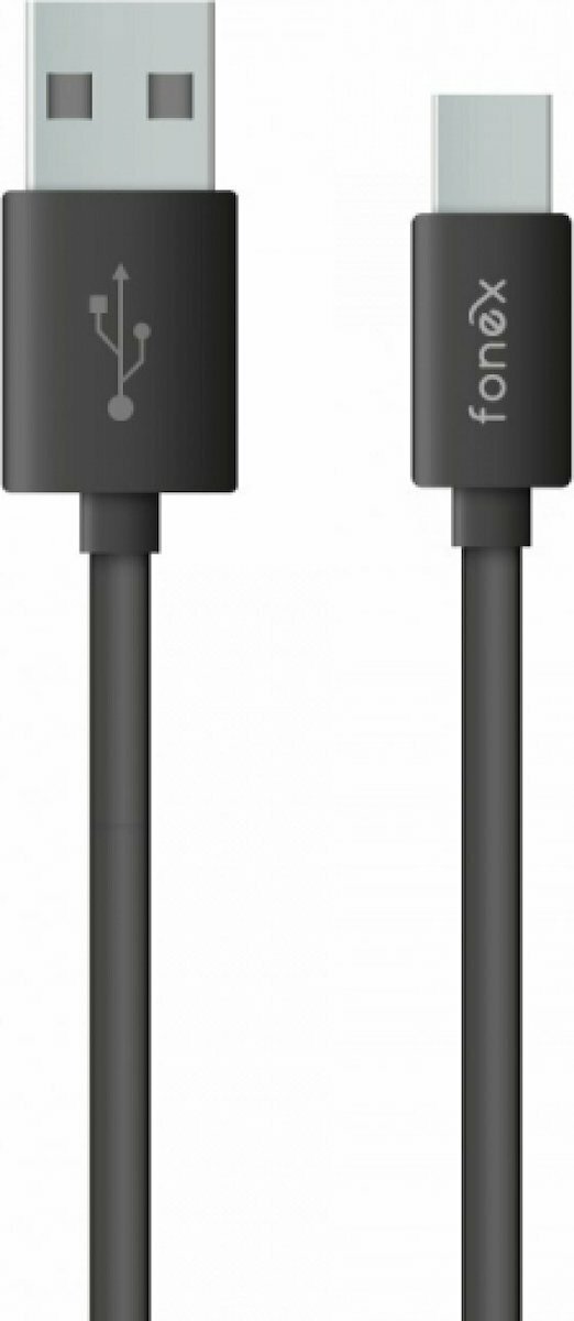 Data Cable USB to Type-C 25W 1.5m By Fonex Black