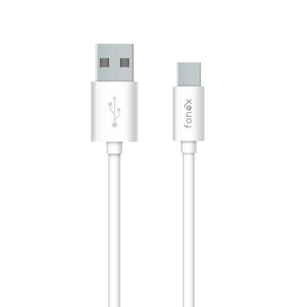 Data Cable USB to Type-C 25W 1m By Fonex White
