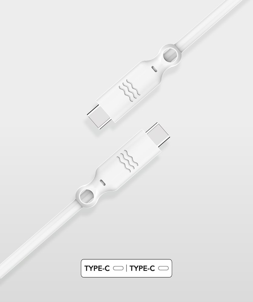 Type-C to Type-C Cable 2m By Bigben White