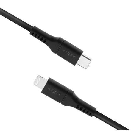 Fixed  Liquid Silicone Cable USB-C/Lightning, 1.2m  FIXDLS-CL12-BK