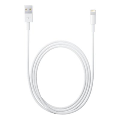 Mob. telefono kabelis APPLE Lightning to USB, 0.5m, baltas