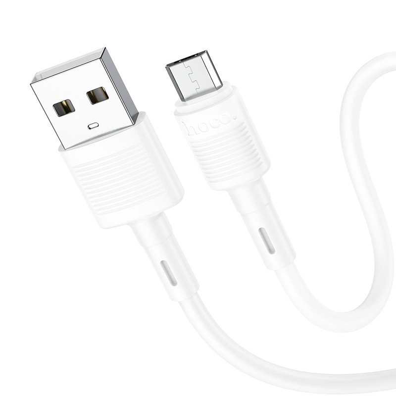 USB kabelis Hoco X83 USB-A to MicroUSB 1.0m baltas