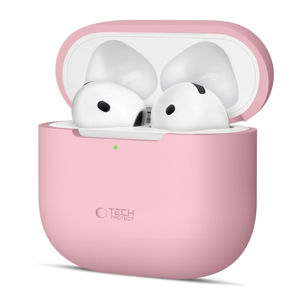 Rožinis ausinių dėklas "Tech-Protect Silicone" skirtas Apple Airpods 4