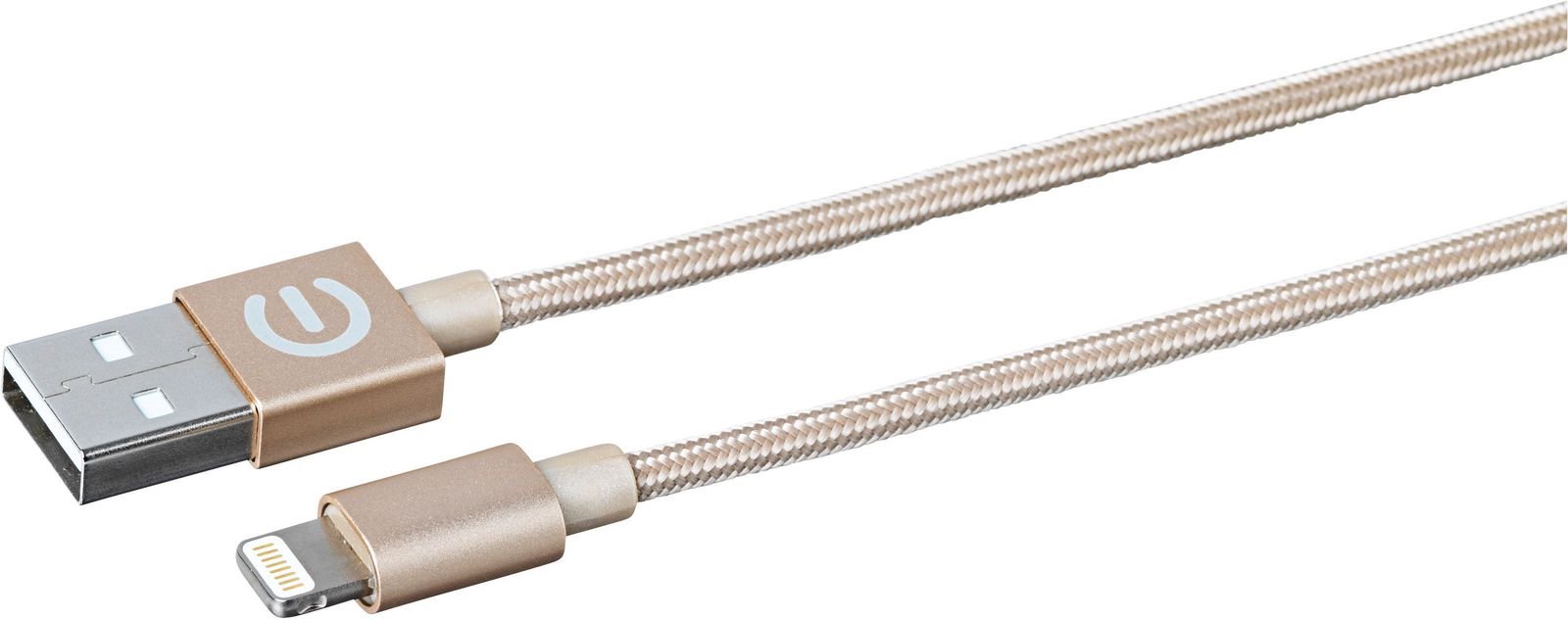Mob. telefono kabelis eSTUFF Lightning to USB, 1m, auksinis