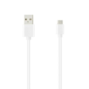 Mob. telefono kabelis KEY, 3m, Micro USB, baltas