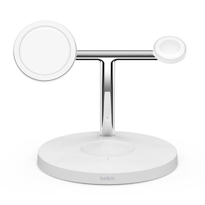 Belaidis įkroviklis Belkin Pro MagSafe 3in1 Wireless Charging Stand + AC Power Adapter BOOST CHARGE White, 15 W