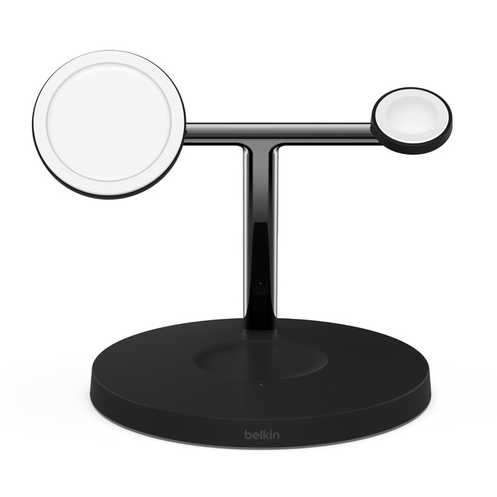 Belaidis įkroviklis Belkin Pro MagSafe 3in1 Wireless Charging Stand + AC Power Adapter BOOST CHARGE Black, 15 W
