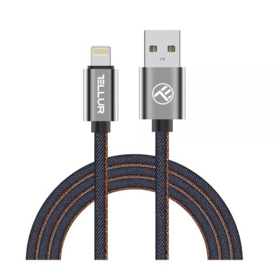 Kabelis Tellur Apple MFI Certified, USB to Lightning, 1m denim