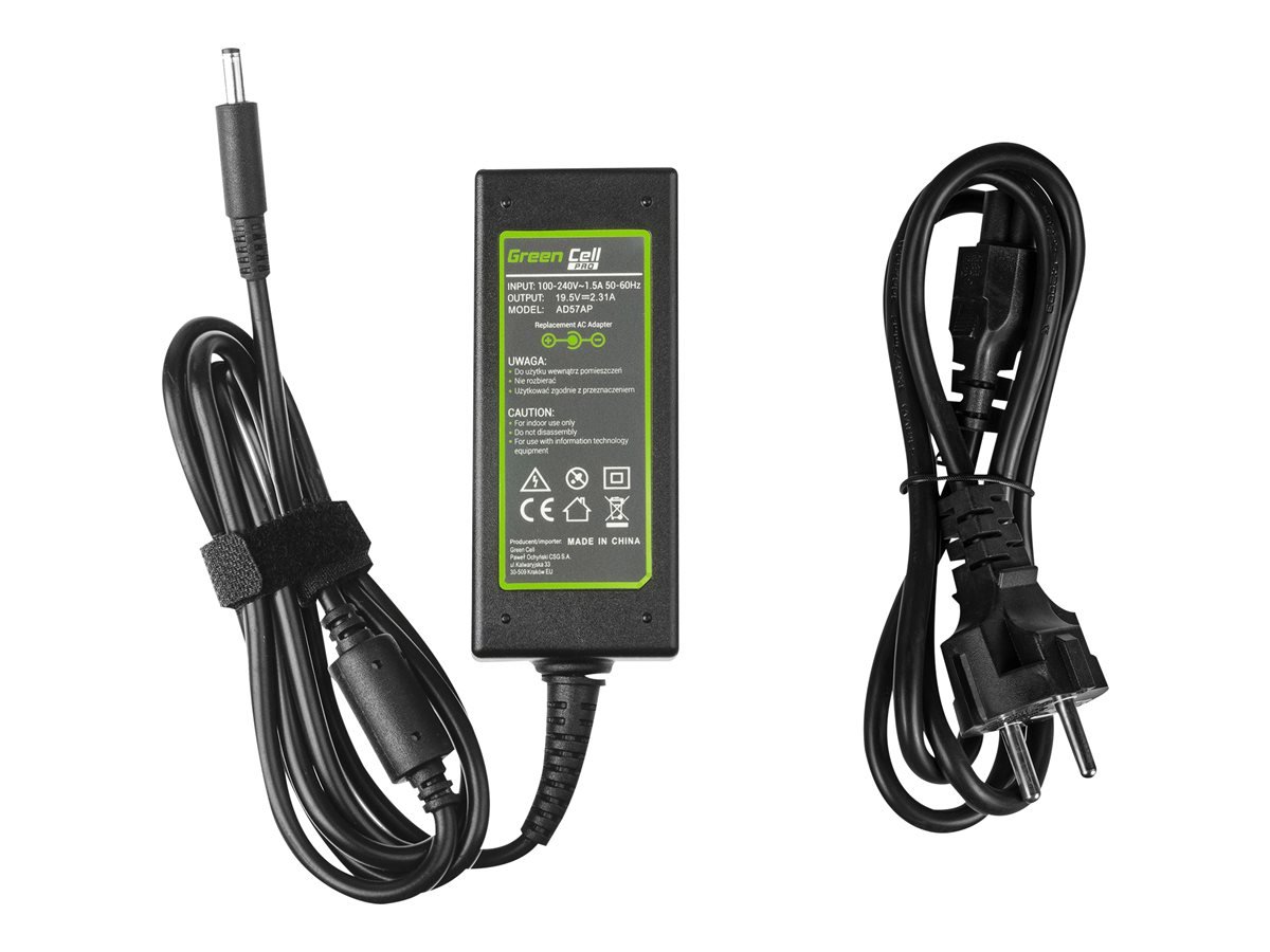 GREENCELL AD57AP Charger / AC Adapter Green Cell PRO 19.5V 2.31A 45W for Dell XPS 13 9343 9350 93