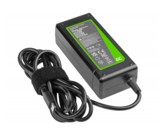 Nešiojamo kompiuterio įkroviklis GREENCELL AD134P 65W USB-C, 5V-3A, 9V-3A, 12V-3A, 15V-3A, 20V-3.25A