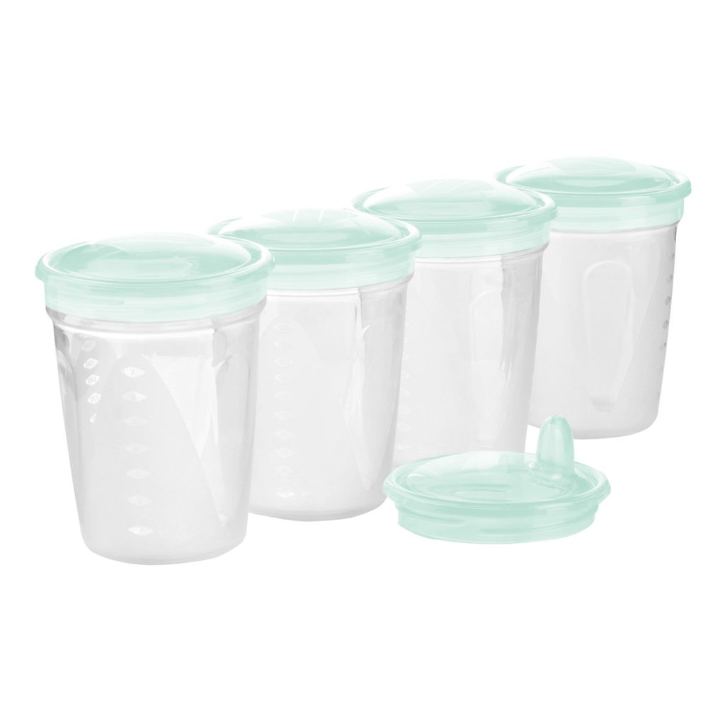 BABYONO indeliai pienui/maistui 200 ml. 4 vnt., mėtiniai