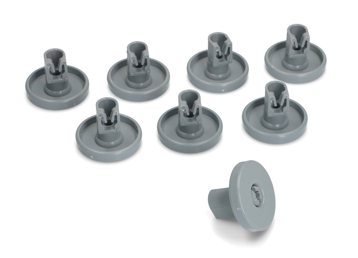 Indaplovės apatinio indų krepšelio ratukai 50286965004, 50269971003 ELECTROLUX, ZANUSSI (8 vnt)
