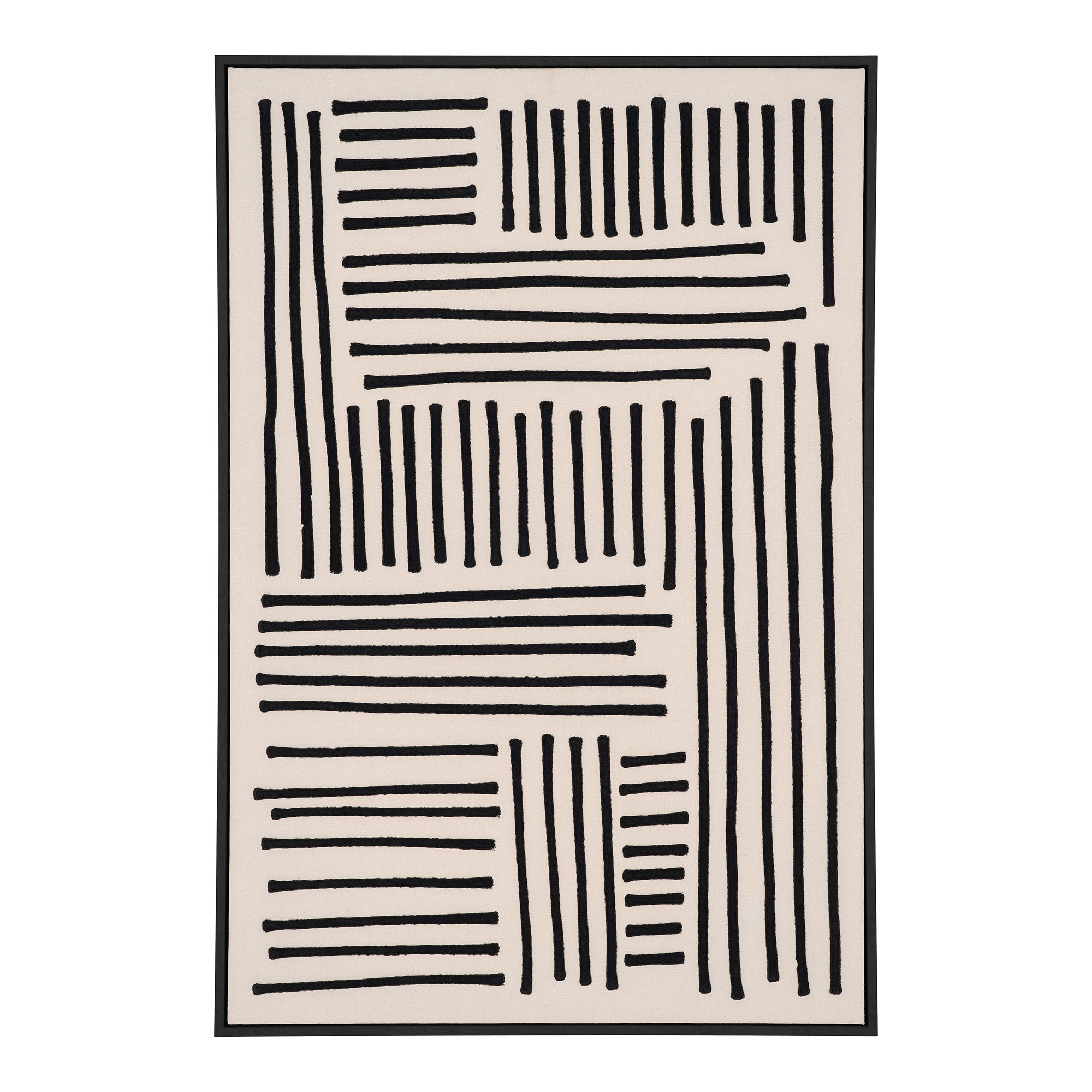 Abstraktus paveikslas and drobės | 60 x 90 x 4 cm | Juoda | Smėlio