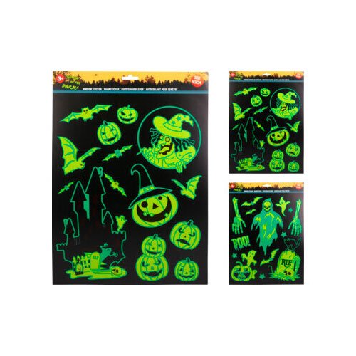 Helovino lango lipdukai GLOW IN THE DARK, 30x43 cm