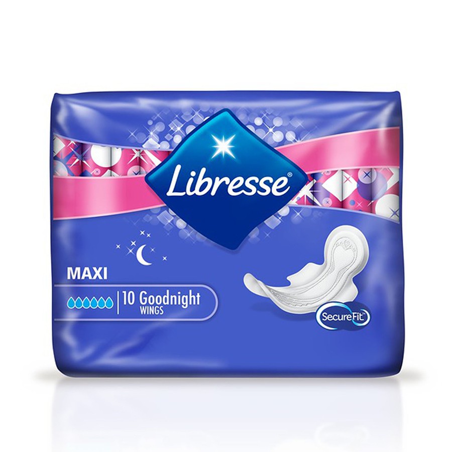 LIBRESSE Maxi Goodnight higieninės servetėlės ​​N10