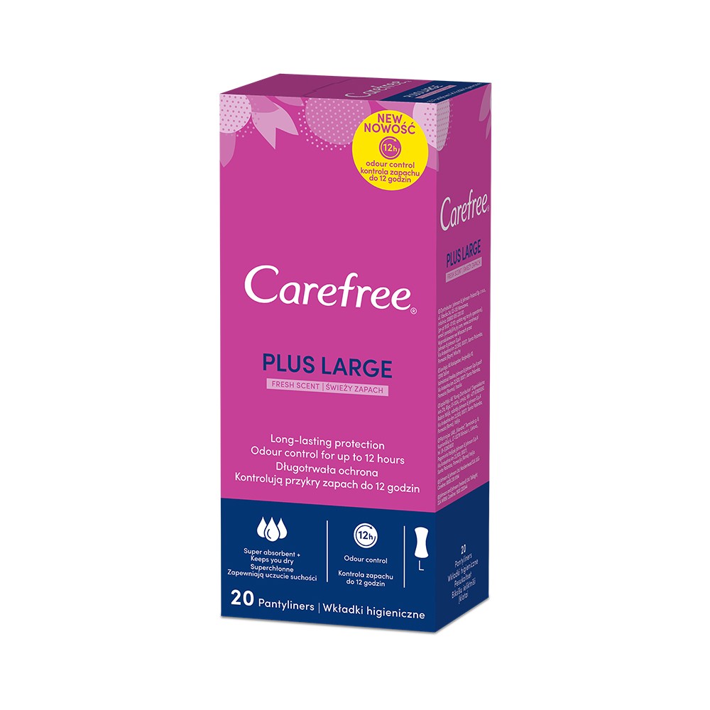 CAREFREE Plus Large Fresh kasdieniniai įdėklai N20