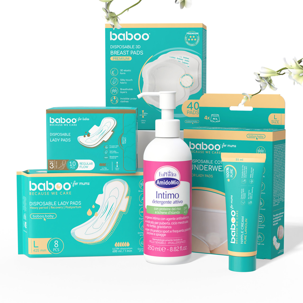 BABOO® mamos higienos dėžutė po gimdymo, L dydis