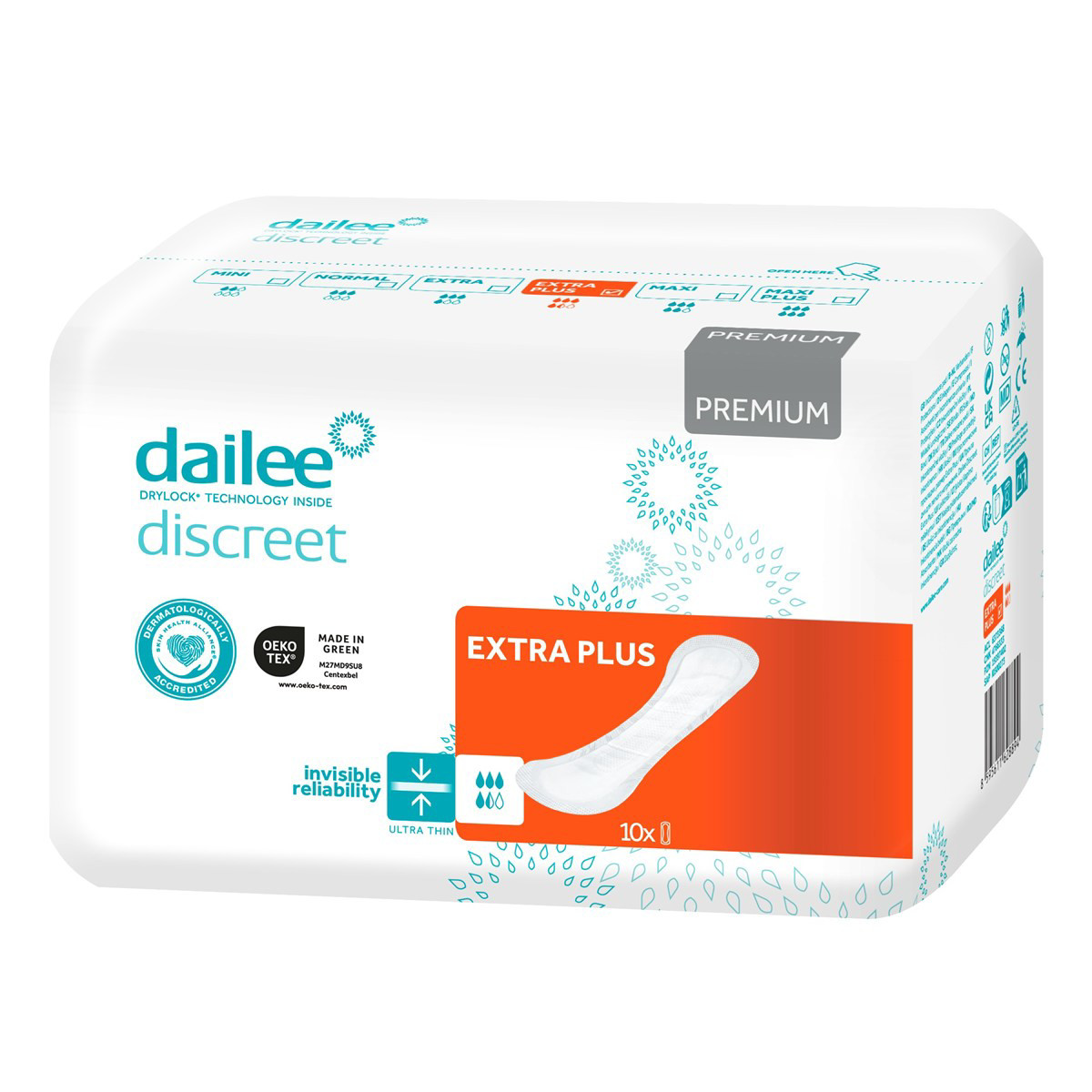 DAILEE DISCREET PREMIUM SLIM EXTRA PLUS, paketai, 10vnt.