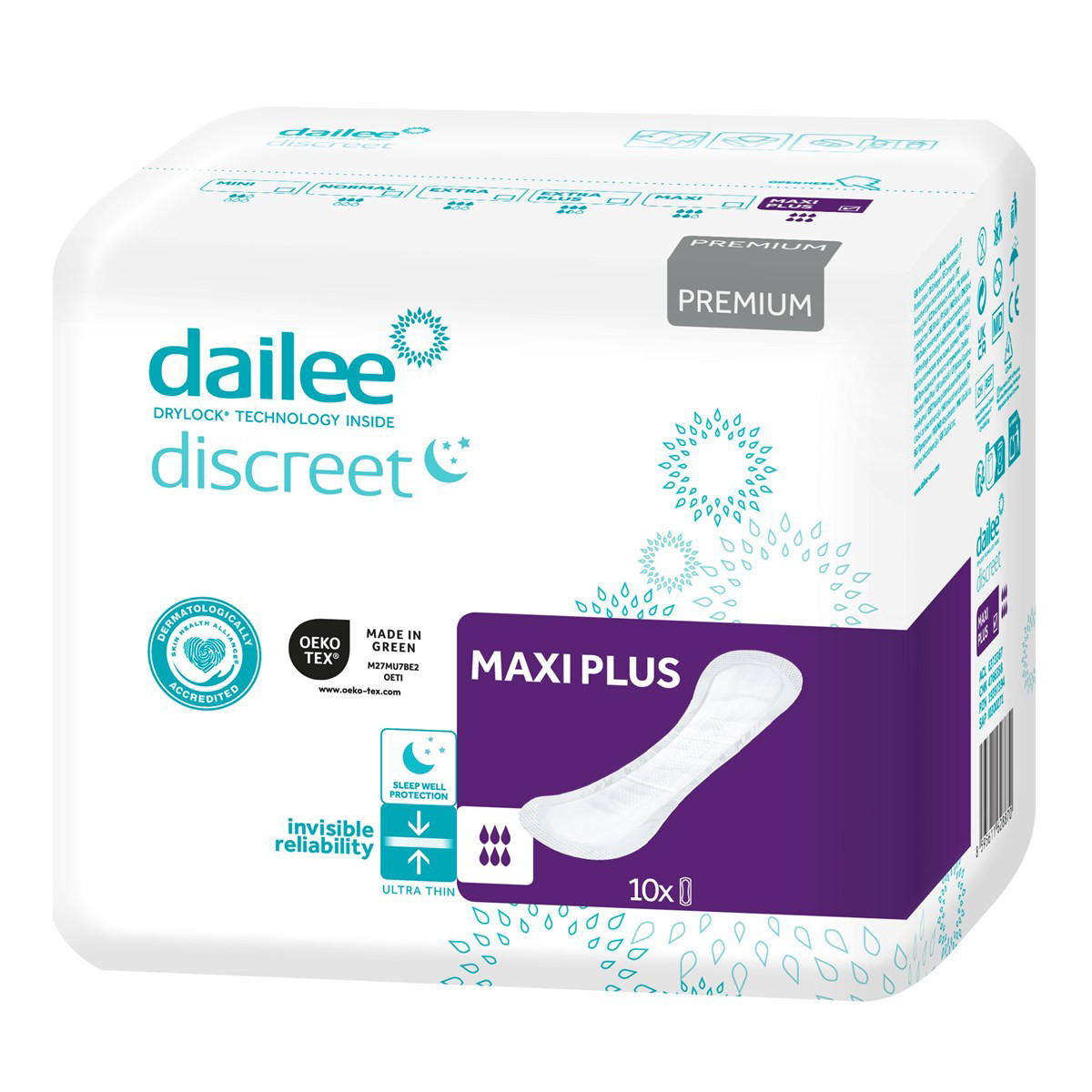 DAILEE DISCREET SLIM MAXI PLUS, paketai, 10vnt.