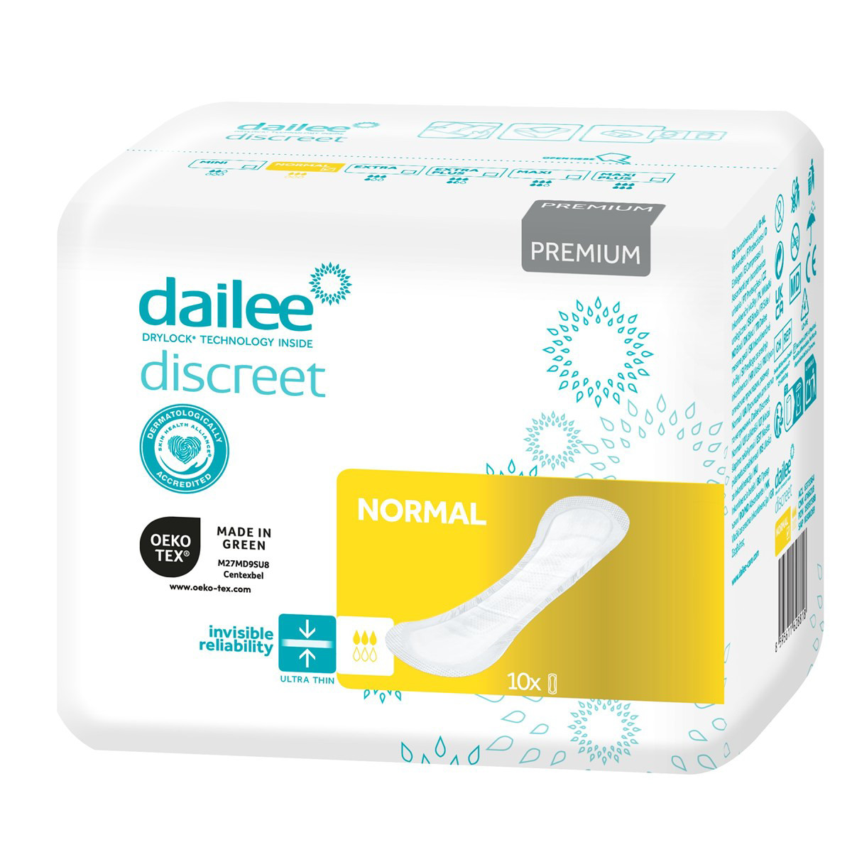 DAILEE DISCREET PREMIUM SLIM NORMAL, paketai, 10vnt,