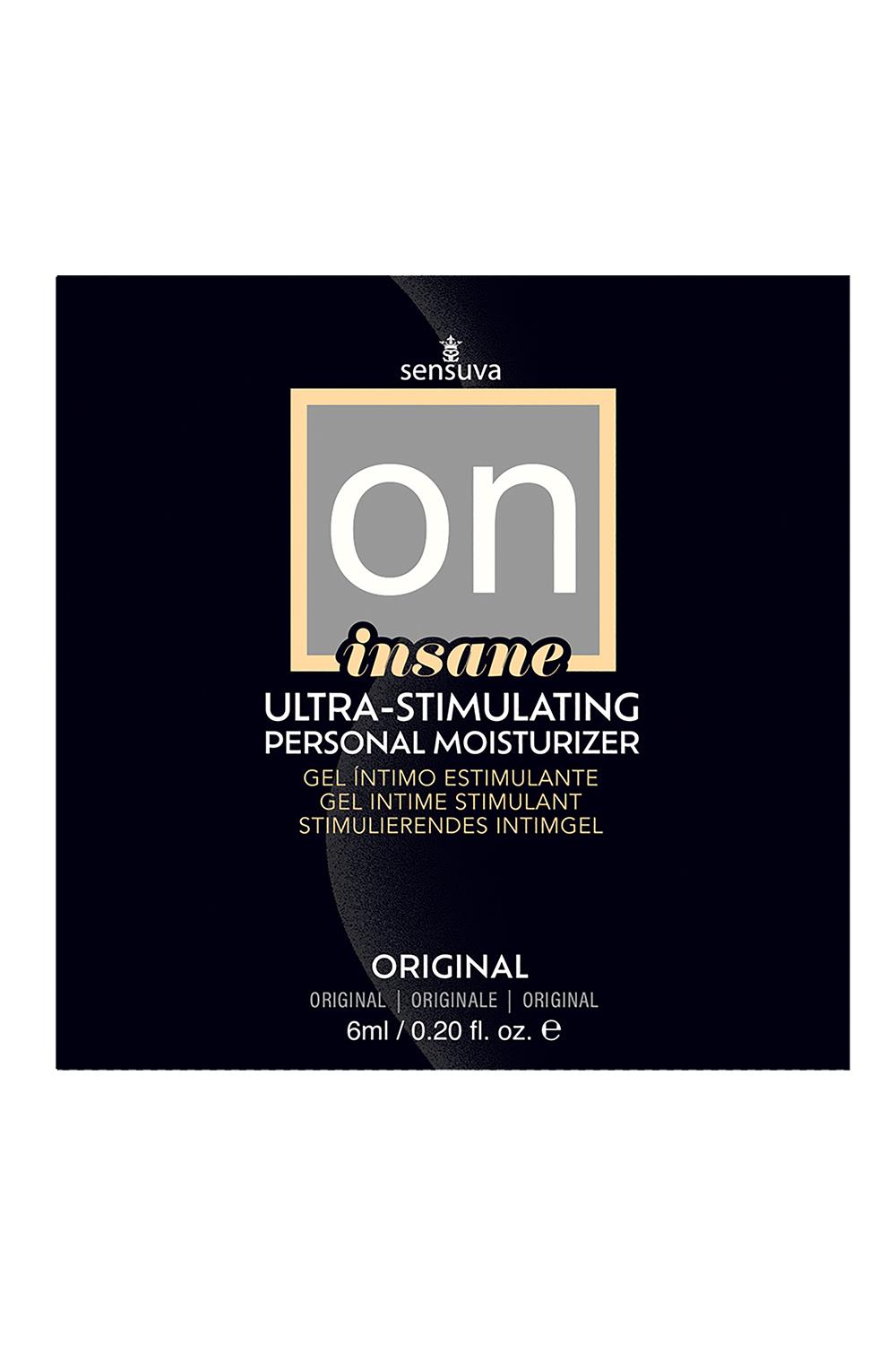SENSUVA ON INSANE ULTRA-STIMULATING PERSONAL MOISTURIZER ORIGINAL UNFLAVORED 6 ML