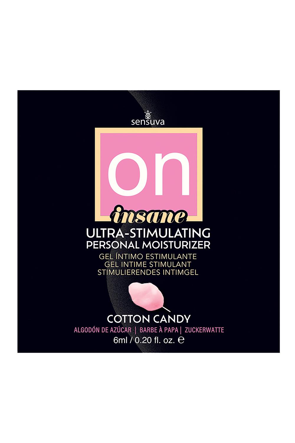 SENSUVA ON INSANE ULTRA-STIMULATING PERSONAL MOISTURIZER COTTON CANDY 6 ML