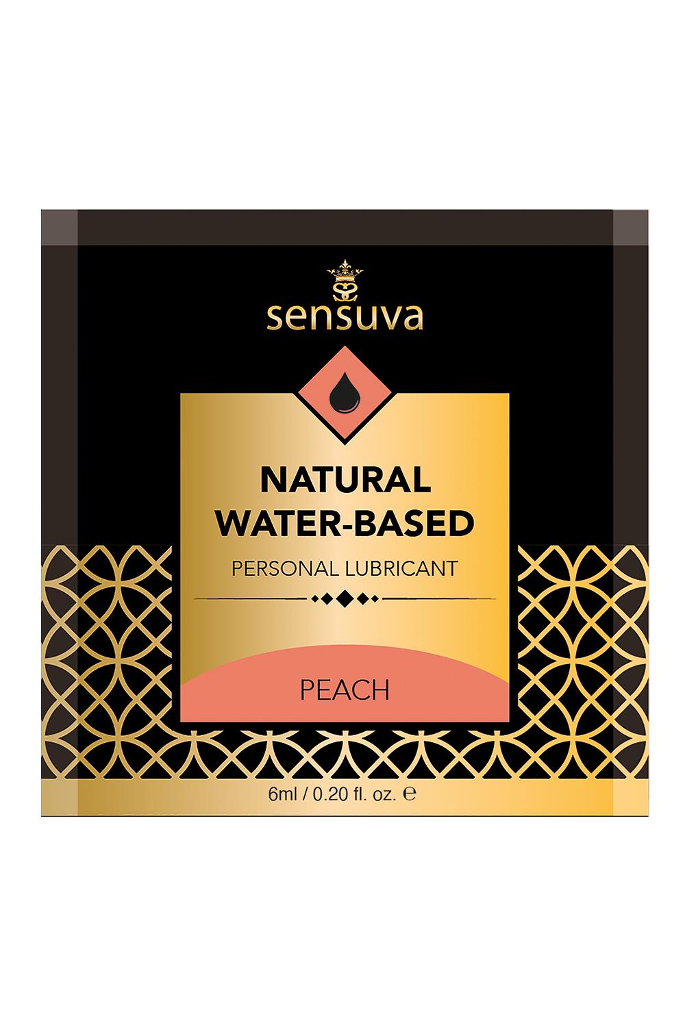SENSUVA NATURAL WATER-BASED PERSONAL LUBRICANT PEACH 6 ML