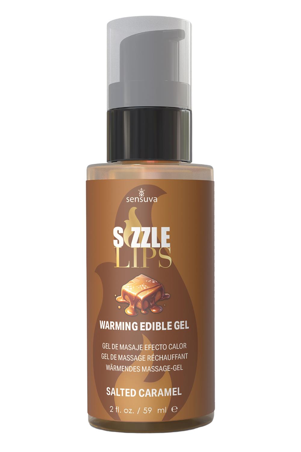 SENSUVA SIZZLE LIPS WARMING GEL SALTED CARAMEL 59ML