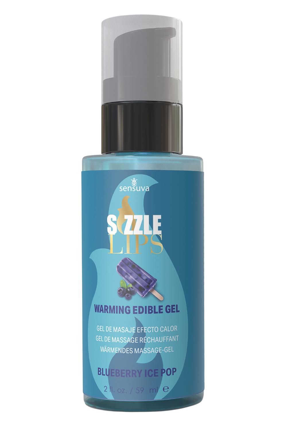 SENSUVA SIZZLE LIPS WARMING GEL BLUEBERRY ICE POP 59ML
