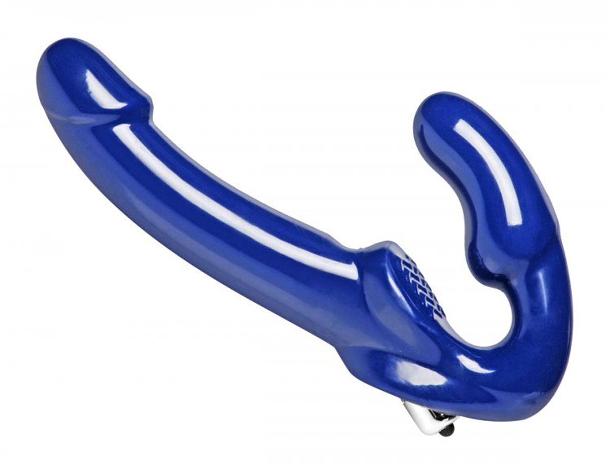 Vibruojantis dirželis be petnešėlių ant dildo Strap U