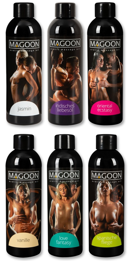 Masažiniai aliejai Magoon, 200ml x 6vnt