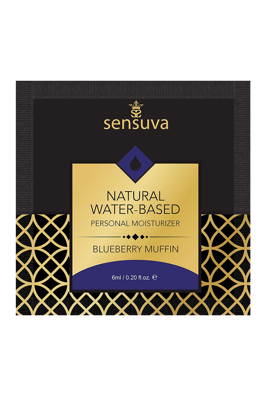 SENSUVA NATURAL WATER-BASED PERSONAL LUBRICANT BLUEBERRY MUFFIN 6 ML