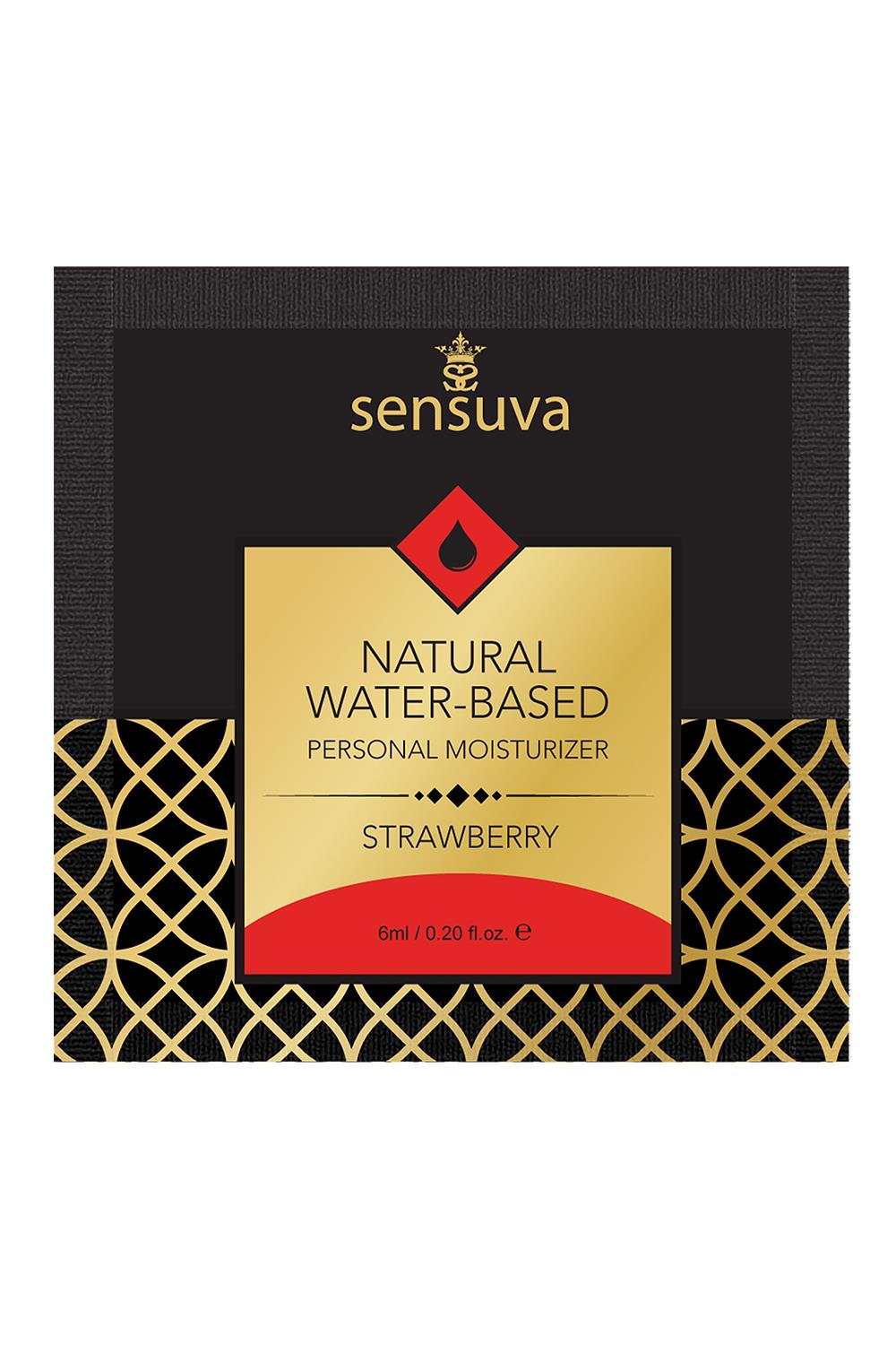 SENSUVA NATURAL WATER-BASED PERSONAL LUBRICANT STRAWBERRY 6 ML