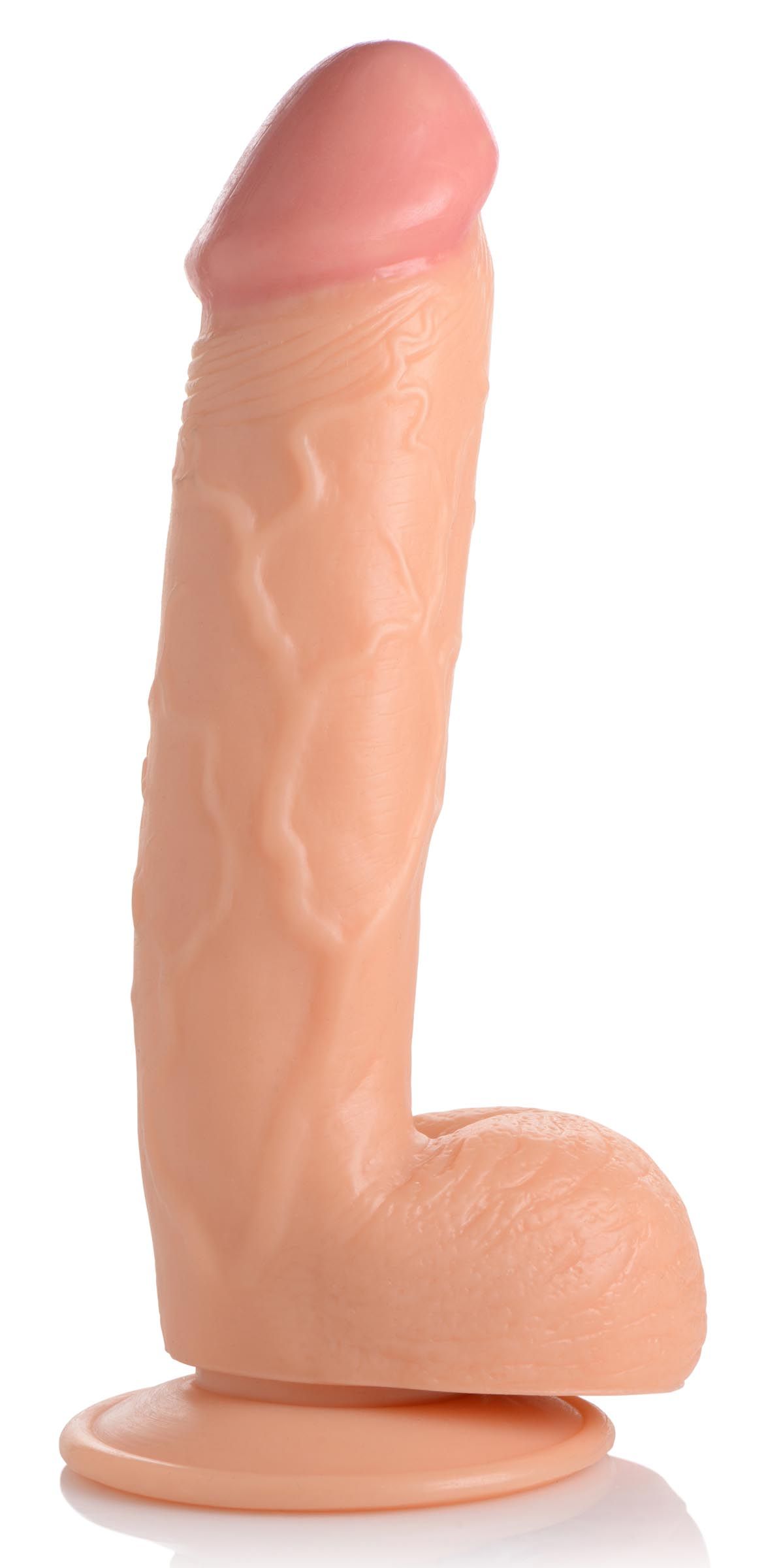 Varpos imitatorius Poppin Dildo 21 cm, smėlio spalvos