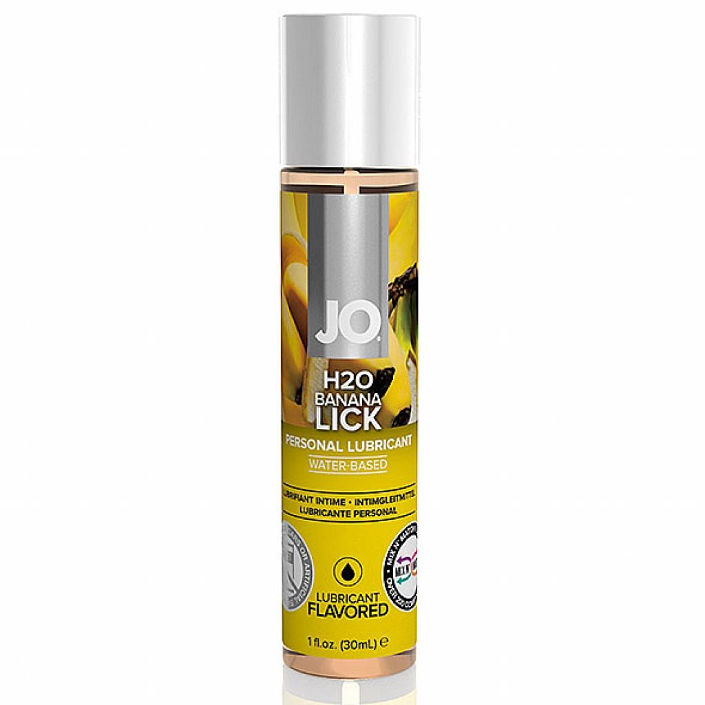Vandens pagrindo lubrikantas System JO 30 ml bananų skonio